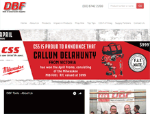 Tablet Screenshot of dbftools.com.au